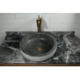 thumbnail image 3 of A And E Bath And Shower Hilda 15-3/4" Circular Stone Vessel Bathroom Sink - Black and Dark, 3 of 3