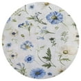 thumbnail image 3 of Floral Colorful Flower Floral Medallion Round Rug - Small Round Area Rug, Soft Non-Slip Machine Washable Bedroom Mat Indoor Accent Entry Carpet for Office Desk Dorm Hallway, 3 of 6