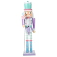 thumbnail image 4 of WRISTBIQUE Christmas Table Ornament Nutcracker Statue Violet 1Set, 4 of 8