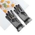 thumbnail image 5 of Unique Bargains 1 Pair Sunblock Mittens Mesh Hollow Sun Block Driving Gloves for Women Black, 5 of 5