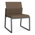 thumbnail image 1 of Gansett Reception Waiting Armless Guest Chair / Charcoal Steel / Brown, 1 of 5