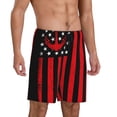 thumbnail image 2 of Rocae Nautical American Flag for Men's Soft Sleep Pajama Shorts, Waistband and Pockets-Small, 2 of 6