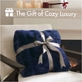 thumbnail image 5 of JERFIT Navy Faux Fur & Velvet Luxury Throw Blanket, Super Soft Plush Reversible Sherpa Fleece for Couch, Bed, Sofa, 5 of 10