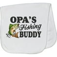 thumbnail image 2 of Inktastic Opa's Fishing Buddy Baby Burp Cloth, 2 of 3