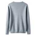 thumbnail image 4 of Domzest Womens Lightweight Cardigan V Neck Button Down Long Sleeve Knit Sweater Fall Casual Soft Basic Knit Cardigan Sweater Gray L, 4 of 6