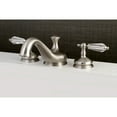 thumbnail image 3 of Kingston Brass KS3338WLL Wilshire Two-Handle Deck Mount Roman Tub Faucet, Brushed Nickel, 3 of 6