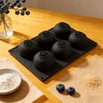 thumbnail image 6 of Silicone Mold Baking Pan, Ongmies Cake Decoration Mold, 6-Cavity Blueberry Silicone Cake Mold, Non-Stick Baking Mold for Desserts & Cakes, 6 of 9
