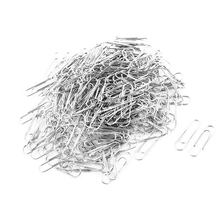 Unique Bargains 200 Pcs Silver Tone Paper Clamp Bookmark Office Home Stationery