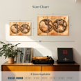 thumbnail image 3 of Elephant Stock Rustic Hemispheres Map Wall Art - Horizontal Multi Panel Canvas - Living Room Wall Decor - Map Multi Panel - Orange And Brown Decor - 23" x 14", 3 of 4
