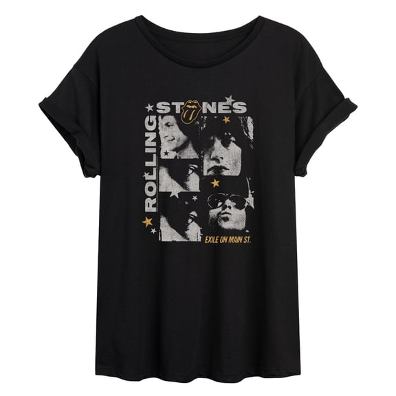 Rolling Stones - Exile Stars - Juniors Oversized Graphic T-Shirt