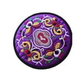 thumbnail image 2 of Drinks Coasters Vintage Ethnic Teacup Mat Portable Embroidered Pad Insulation Pads Table Decoration for Friends Housewarming Purple, 2 of 10