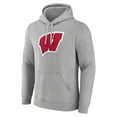 thumbnail image 2 of Men's Gray Wisconsin Badgers Logo Pullover Hoodie, 2 of 3
