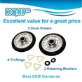 thumbnail image 4 of HQRP 2-Pack Dryer Drum Support Roller Kit Replacement for CEDC392JQ0 CEDC392PQ0 CGDS984RQ0 CGDS984RQ1 CGDX463JQ0 CGDX463JQ1 YCEDX463RQ1 YCEP2960JQ0, 4 of 8