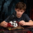 thumbnail image 3 of Gothic Raven Skull Building Blocks Set 733PCS Black Crow on Skull with Roses Dark Art Display Model DIY Assembly Collectible Home Decor, 3 of 9