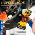 thumbnail image 6 of 21V Compact Cordless Impact Wrench Set, 1/2" 740Ft-lbs (1000Nm), Power Impact Gun Kit, Brushless, 3500 RPM, 2 x 4.0Ah Batteries and Charger, 6 of 7