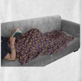 thumbnail image 5 of Halloween Soft Flannel Fleece Throw Blanket, Spooky Pumpkins Funny Evil Harvest Day of the Dead Celebration Layout, Cozy Plush for Indoor and Outdoor Use, 50" x 70", Orange and Violet, by Ambesonne, 5 of 5