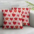 thumbnail image 3 of Nawypu  Valentine's Day Pillow Covers, Valentines Decor Polka Dots Red Hearts Love Bowknot Decorative Pillowcases for Home Sofa Couch Cushion Decoration, 3 of 5