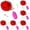 Red 6PCS, variant on Clown Flower Joke Toys Water Spray Games Guaranteed | Realistic Toys For Perfect For Birthday Parties A Humorous To 14x18cm