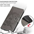 thumbnail image 2 of Embossed Pattern Wallet Case for iPhone 8 Plus / iPhone 7 Plus, Flip PU Leather Case with Card Holder Wrist Strap, Full Body Shockproof Stand Folio Cover for iPhone 8 Plus / iPhone 7 Plus, S3grey, 2 of 11