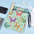 thumbnail image 5 of Butterfly Book Sleeve Flower Book Covers Protectorfor Washable Fabric Cloth Pouch Case Bag with Zipper and Extra Sleeve Pocket, 5 of 9