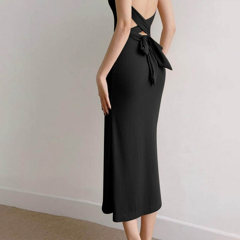 chinese dress ladies Black Rhinestone Corset Maxi Dress Black / 2 main image 1