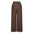 thumbnail image 6 of UVEASISHA Solid Wide Leg Pants for Women Casual Joggers Sweat Pants Relaxed Fit Running Athletic Pants Coffee XXL, 6 of 8