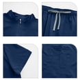 thumbnail image 4 of JULMCOMO Scrubs for Women 1/4 Zipper Mock Neck Breathable Hospital Medical Uniforms Short Sleeve Lightweight Nurse Two Piece Scrub Sets with Pockets Navy M, 4 of 6