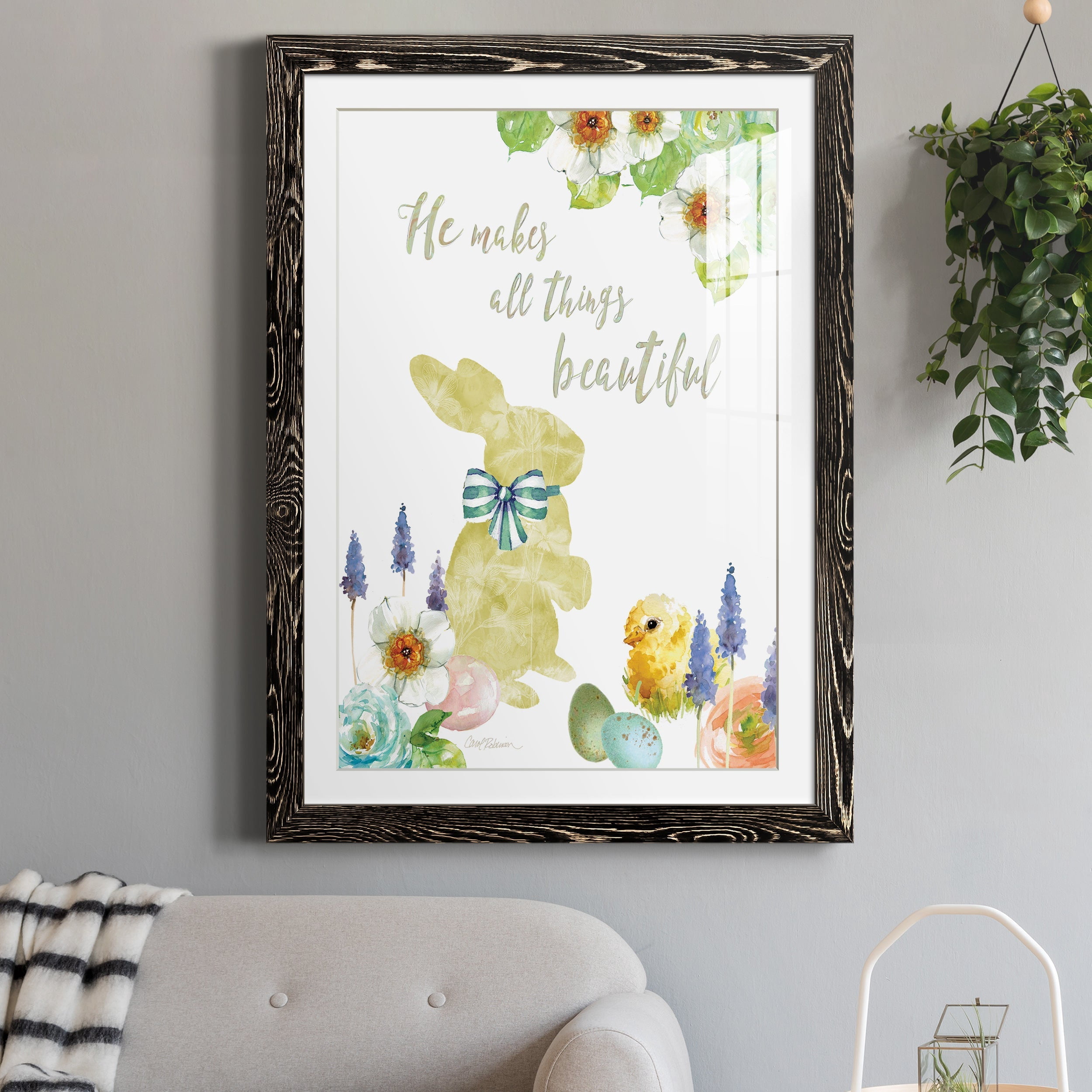 All Things Bunny - Premium Framed Print - Distressed Barnwood Frame - Ready to Hang