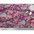 thumbnail image 2 of Soimoi Silk Fabric Floral & Flamingo Bird Print Sewing Fabric Yard 42 Inch Wide, 2 of 4