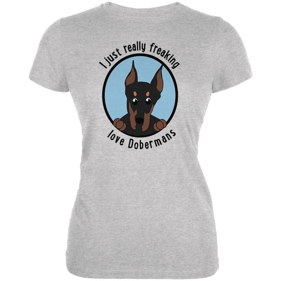 I Just Love Dobermans Juniors Soft T Shirt White SM