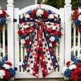 thumbnail image 6 of Oversized Fabric Bow Hanging Ornaments in Patriotic Hues, Eye-Catching Party Decor Pendants for 4Th Of July, Indoor Entryways, Venue Setup and Independence Day Festive Scene Arrangement,, 6 of 6