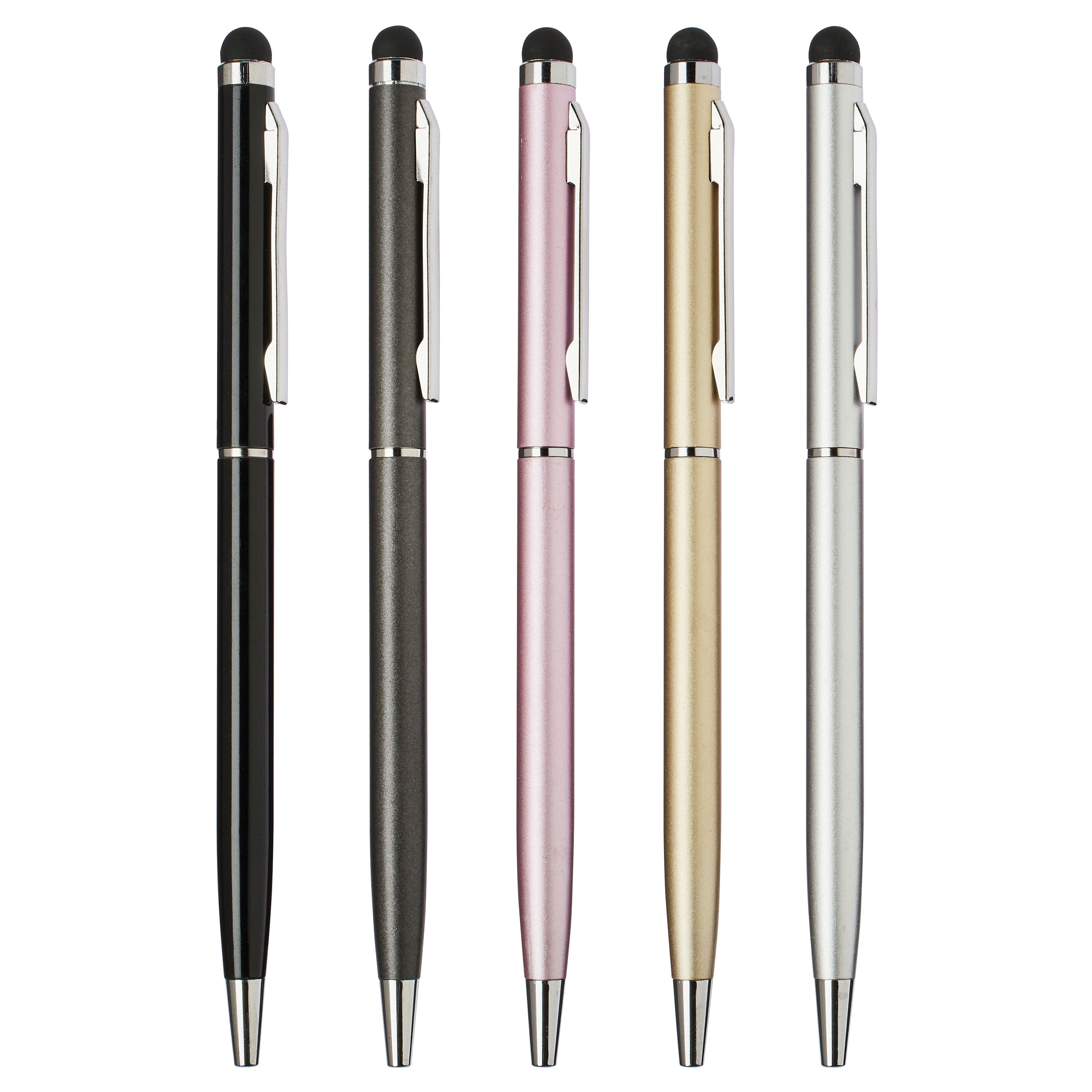 5 Pack of 4" Length Rubber Tip Stylus Pens for  iPhone iPad Tablet Android 
