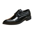 thumbnail image 2 of Xucatan Men's Casual Dress Shoes with Alligator Print Mens Square Toe Business Dress Shoes Classic Lace Up Formal Oxford Shoes Anti-Slip Low Top Non Slip Prom Gift, 2 of 6