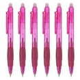 thumbnail image 1 of Uxcell 6Pcs Erasable Gel Pens, 0.5mm Retractable Fine Point Heat Erasable Marking Pen Smooth Writing Fabric Markers for Sewing Drawing Writing Planner, Rose Red Ink, 1 of 7