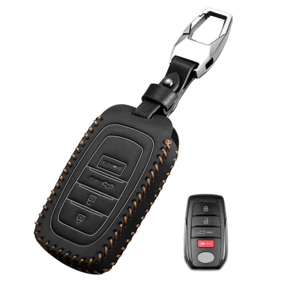 Compatible with Toyota key fob cover for 2025 Grand Highlander Tacoma Tundra Land Cruiser Sequoia 4 Buttons keychain