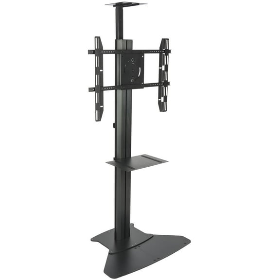 Displays2go LPGP36FBS TV stand with Camera Tray and Shelf, Holds 30-84", Fixed Display, VESA Mount