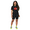 Black, variant on Women Outfit Set Tracksuit 2 Piece Biker Short Set Lips Grpahic Workout Gym Yoga Pants Suit