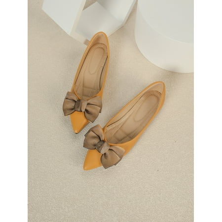 

Fashionable Ballet Flats For Women Bow Decor Slip-on Flats Women‘s Footwear