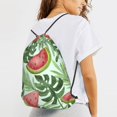 thumbnail image 6 of XMXT Unisex Drawstring Backpack for Women Men, Watermelon Plant Leaves Waterproof Gym Bag String Bags for Shopping Sport Travel, m, 6 of 8
