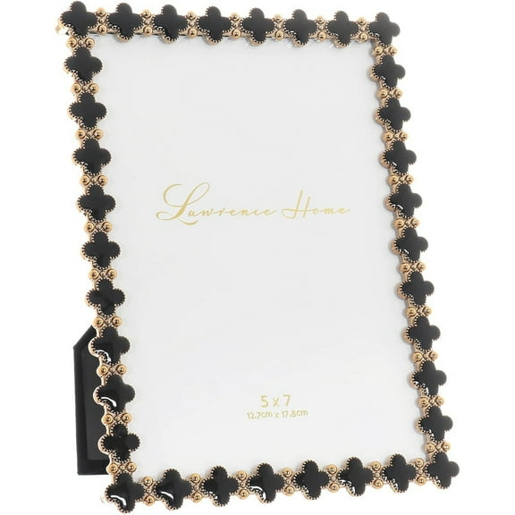 CLOVER BLACK ENAMEL GOLD 5x7 frame - 5x7