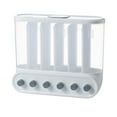 thumbnail image 1 of kurtrusly 1/2/3 Wall-Mounted Dry Food Storage Dispenser Convenient Rice Box Candy Organizer White 6 Grid 1 Pc, 1 of 6