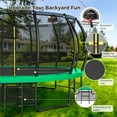 thumbnail image 5 of JOYFULIN Trampoline, 16FT Trampoline for 4-5 Adults or 7-8 Kids, 1500LBS Trampoline with Enclosure, Basketball Hoop, Shoes Bags, Galvanized Full Spray Outdoor Recreational Round Trampolines, 5 of 7