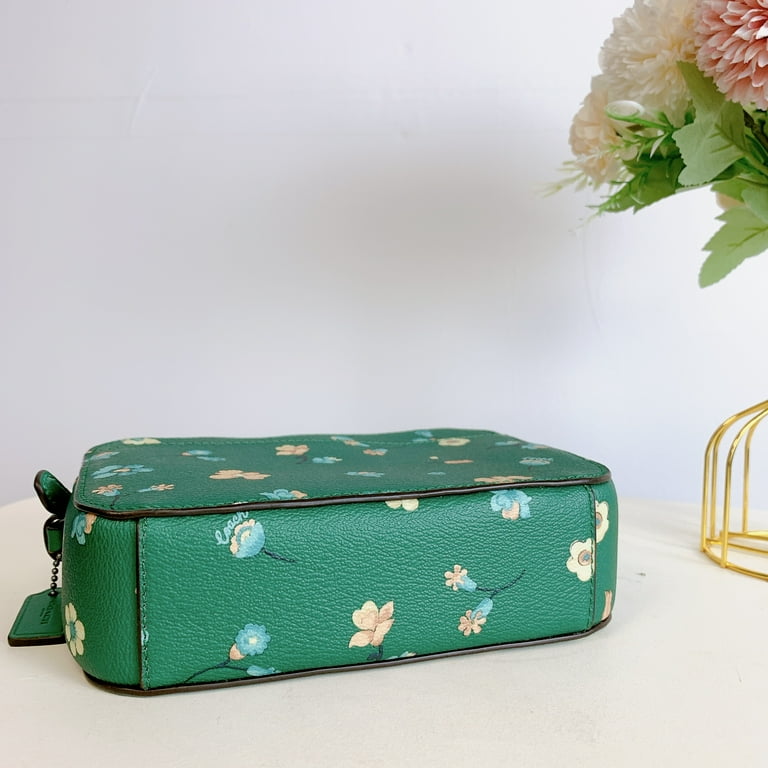 Coach Women s Top Zip Mini Camera Crossbody Bag with Mystical Floral Print Green Multi Walmart