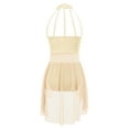 thumbnail image 4 of TSSOE Kids Girls Ballet Lyrical Dance Dress Lace Sleeveless Latin Jazz Contemporary Dancewear Champagne 8, 4 of 7
