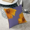 thumbnail image 6 of Square Throw Pillow Covers with Core, Realistic Daisy Art Pattern Purple Pillows for Sofa Beds, 16"x16", 6 of 9