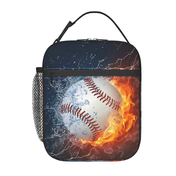 Baseball Lunch Bag Portable Thermal Lunch Box for Men and Women