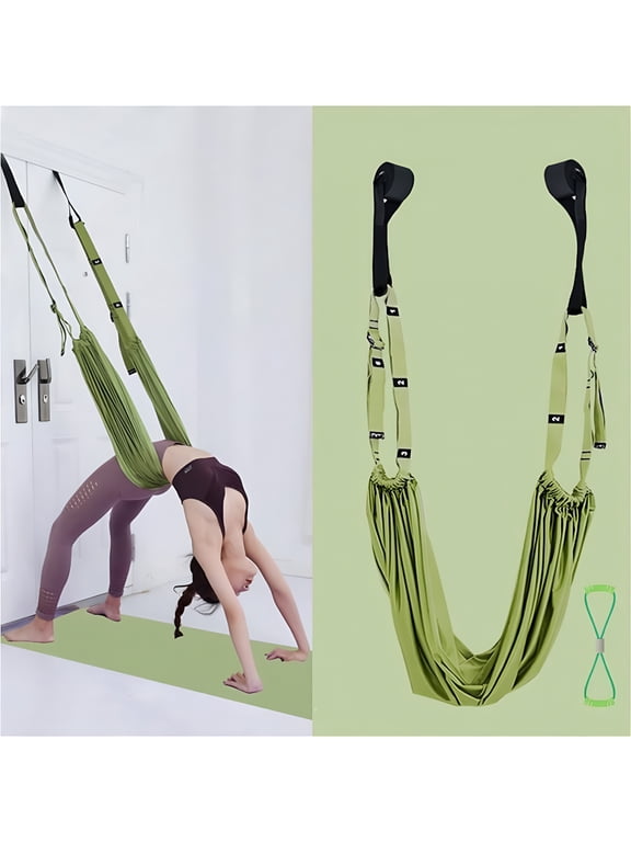 2026 New Waist Back Leg Stretch Strap Yoga Fitness Stretcher Back Bend Assist Trainer Waist Flexibility Equipment Over Door Yoga Strap for Pilates,Dancing,Training Belt with Door Anchor