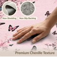 thumbnail image 6 of ODIKA Gothic Vintage Moth Butterfly Baroque Filigree Shaped Pink Print Foldable Easy Care for King Size Bedroom, Master Suite, Under Bed, 6 of 7