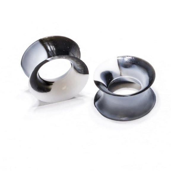 Pair of Thin Silicone Flexible Ear Plugs 7/16" (11mm)