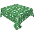 thumbnail image 2 of St.Patrick''s Day Tablecloth Square 60x60 Inch Green Shamrock Checkered Table Cloth,Stain Resistance Spring Plaid Table Covers for Kitchen Dining,Small Tablecloth for Party Picnic, 2 of 6